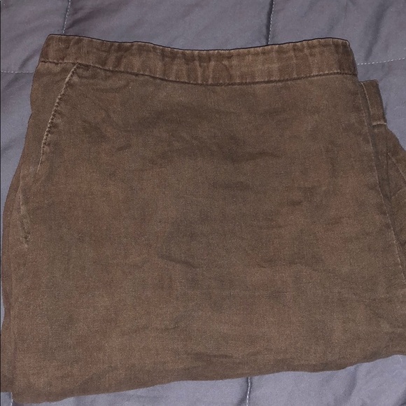Cropped Linen Pants - Picture 1 of 2